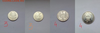 Серебро монеты ФРГ . USA коллекция цена7.т+бонус кейс дерев. - 34