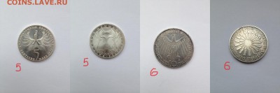 Серебро монеты ФРГ . USA коллекция цена7.т+бонус кейс дерев. - 56
