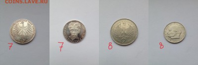 Серебро монеты ФРГ . USA коллекция цена7.т+бонус кейс дерев. - 78