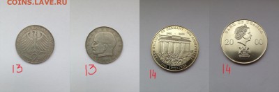 Серебро монеты ФРГ . USA коллекция цена7.т+бонус кейс дерев. - 1314