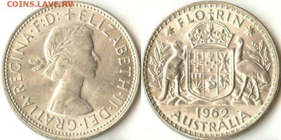 Флорин 1962г. Австралия. UNC - флорин1962