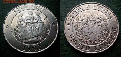  до 17 янв 22.00 - 5 экю 1992 г. Англия, ПРОБНАЯ МОНЕТА.JPG