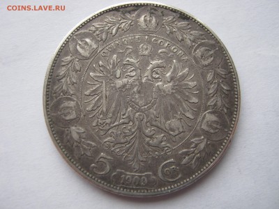 АВСТРИЯ 5 корон 1909. Серебро. ПРЕДПРОДАЖНАЯ. - 087.JPG
