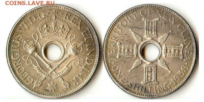 1 шиллинг 1938 Британская Новая Гвинея - папуа1938