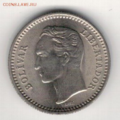 Венесуэла 25 сентимо 1965 до 19.01.15 в 22.00мск (А634) - 4-вен25с65