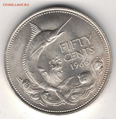 Ag Багамы 50 центов 1966 Марлин до 19.01.15 в 22.00 (А641) - 5-баг50а