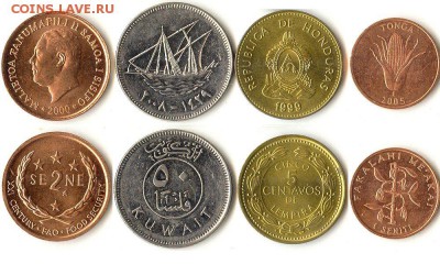 Экзотика. 4 монеты UNC - 4экзот