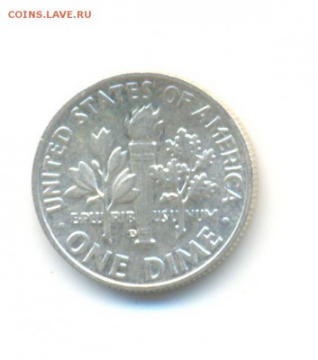 Ag. США 10 центов 1964D. AU. до 20.01 22.00 - 21