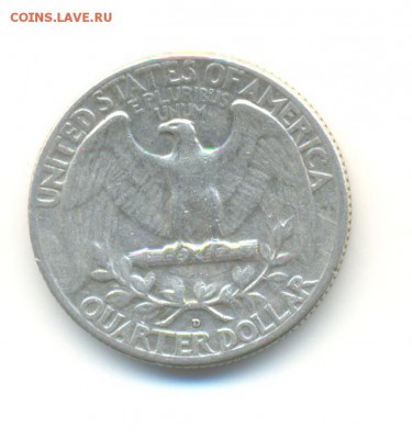 Ag. сша 25 центов 1963D . до 20.01 22:00 - 10