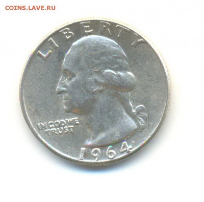 Ag. сша 25 центов 1964 . до 20.01 22:00 - 8