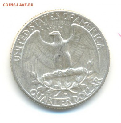Ag. сша 25 центов 1964D . до 20.01 22:00 - 17