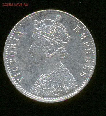Ag. брит. индия 1 рупия 1901. XF . до 20.01 22:00 - 3