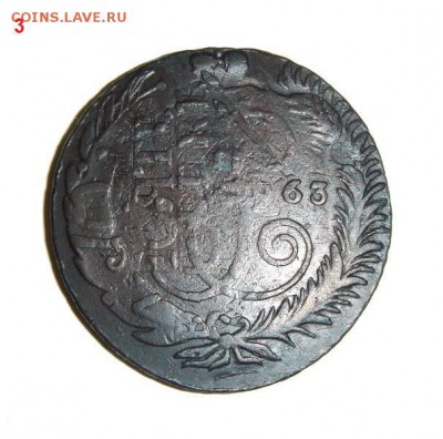 5 копеек 1763-1788гг. 5шт. перечеканы. Оценка. - 5