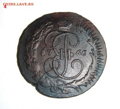 5 копеек 1763-1788гг. 5шт. перечеканы. Оценка. - 7