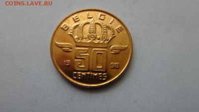БЕЛЬГИЯ 50 сентим aUNC  до  21.01.15  22.00 мск. - 77
