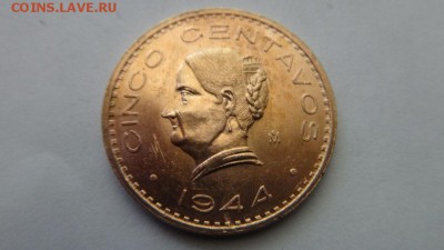 МЕКСИКА 5 сентаво 1944 до  21.01.15 22.00 мск. - 102