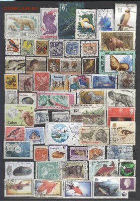 Марки мира - ФАУНА - 115 штук без повторов - Fauna-115-2