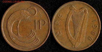 Ирландия 1 пенни 1988 до 22:00мск 22.01.15 - Ирландия 1 пенни 1988