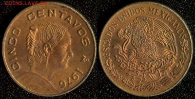 Мексика 5 сентаво 1976 до 22:00мск 22.01.15 - Мексика 5 сентаво 1976