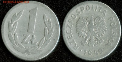 Польша 1 злотый 1949 до 22:00мск 22.01.15 - Польша 1 злотый 1949