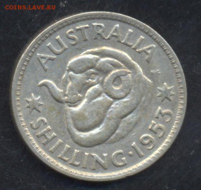 Австралия шиллинг 1953 г. До 20.01.15 г. 21-00 МСК. - Автралия шиллинг 1953
