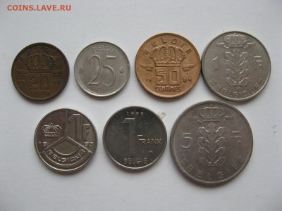7 монет Бельгии до 22.00 24.01.2015 - 1