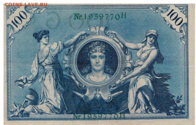 ГЕРМАНИЯ 100 МАРОК 1908 ДО 22.01.15 В 22.00МСК (9691) - 1-гер100а