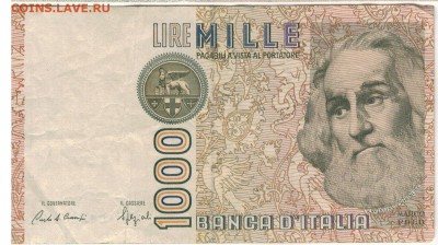 ИТАЛИЯ 1000 ЛИР 1982 ДО 22.01.15 В 22.00МСК (9691) - 1-ит1000п1