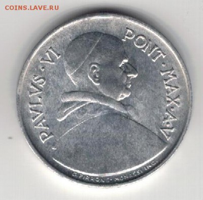 ВАТИКАН 5 ЛИР 1967 ДО 22.01.15 В 22.00МСК (А668) - 4-в5л67