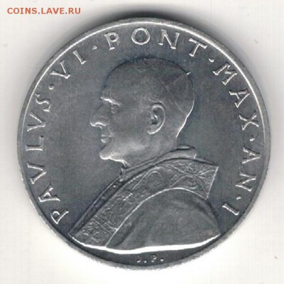ВАТИКАН 10 ЛИР 1963 ДО 22.01.15 В 22.00МСК (А668) - 4-в10л63