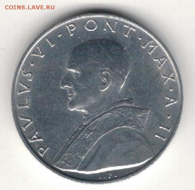 ВАТИКАН 10 ЛИР 1964 ДО 22.01.15 В 22.00МСК (А668) - 4-в10л64