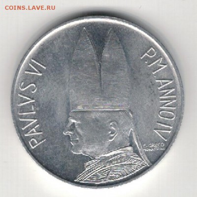 ВАТИКАН 10 ЛИР 1966 ДО 22.01.15 В 22.00МСК (А668) - 4-в10л66