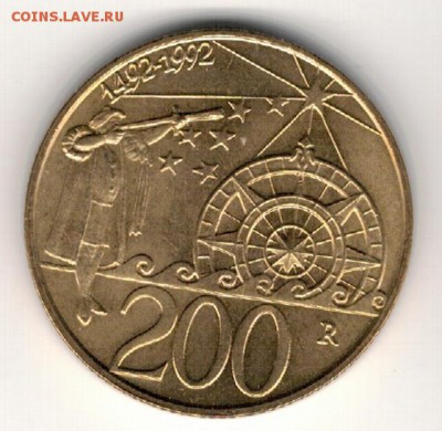 САН-МАРИНО 200 ЛИР 1992 КОЛУМБ ДО 22.01 В 22.00МСК (А669) - 4-см200л92а