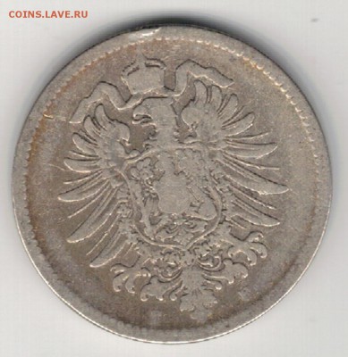 Ag ГЕРМАНИЯ МАРКА 1875F ДО 22.01 В 22.00МСК (А625) - 5-г1ф