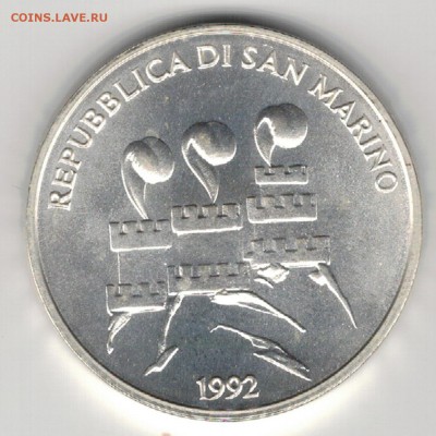 Ag САН-МАРИНО 500 ЛИР 1992 ОЛИМПИАДА 22.01.15 В 22Ч (А661) - 5-с500л92