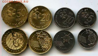Малайзия набор 4 монет, цена Фикс - малайзия 4