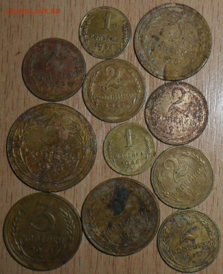 С рубля.11 монет.1926-1953гг.1,2,3,5 коп.См.список. - SAM_4438.JPG