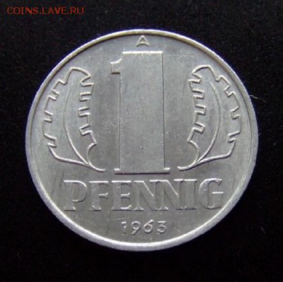 3 - ГДР 1 пфенниг (1963 А) Р