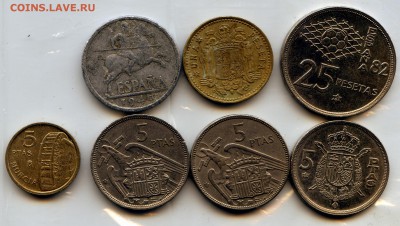 ИСПАНИЯ 7 МОНЕТ. РАСПРОДАЖА! до 24.01.14 в 20.30 - CoinsWorldSUperCollection050