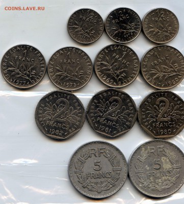 ФРАНЦИЯ. РАСПРОДАЖА. 22 МОНЕТ ВСЕ РАЗНЫЕ. до 24.01 в 20.30 - CoinsWorldSUperCollection055