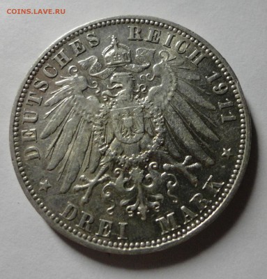 Саксония 3 марки 1911 г. до 26.01.15 - DSC00023.JPG