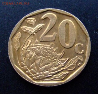 3 - ЮАР 20 центов (2004) «Растение» Р