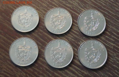 КУБА - 1 песо ЦВЕТЫ цветной наб. 6 шт. до 27.01, 22.00 - Куба цветы набор 6 шт. 2