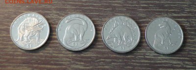 СЬЕРРА-ЛЕОНЕ - ДИНОЗАВРЫ наб. 4 шт. до 27.01, 22.00 - Сьерра-леоне динозавры набор 4 шт. 1