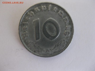 ГЕРМАНИЯ, 10 пфеннигов 1941 год А (норм.) до 22.01.15 г - IMG_0866.JPG