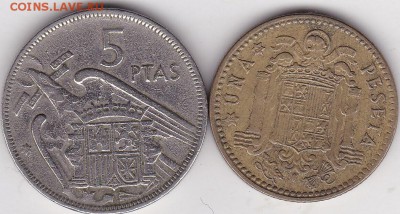 1 и 5 песет 1963.57 Испания до 23.01 в 22.00 - IMG_20150121_0001