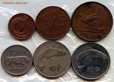 ИРЛАНДИЯ. 6 разных монет. РАСПРОДАЖА! до 27.01 в 21.30 - CoinsWorldSUperCollection059