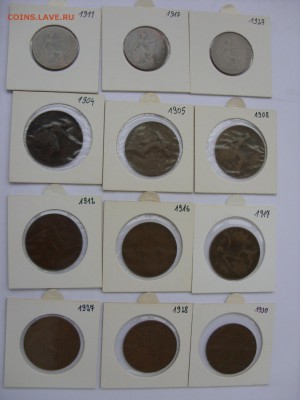12 монет пол пенни и 1 пенни Великобритания.1904-1930 - Бриты - 1.JPG