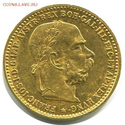10 корона, Австро-Венгрия, 1897, Франц Иосиф, золото 3,38 гр - lot-163095-2