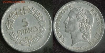 Франция 5 франков 1947 до 22:00мск 26.01.15 - Франция 5 франков 1947